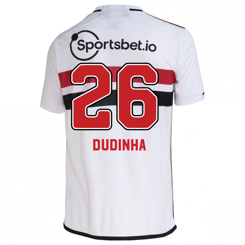 Enfant Maillot Dudinha #26 Blanc Tenues Domicile 2023/24 T-Shirt Suisse