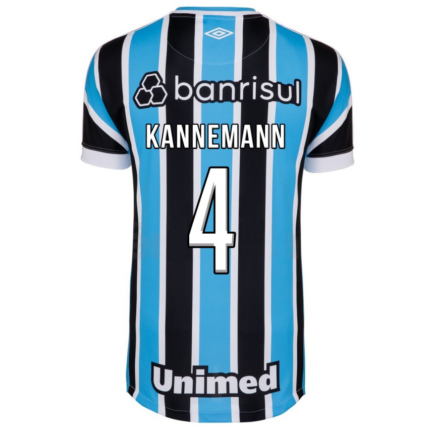 Enfant Maillot Walter Kannemann #4 Bleu Tenues Domicile 2023/24 T-Shirt Suisse