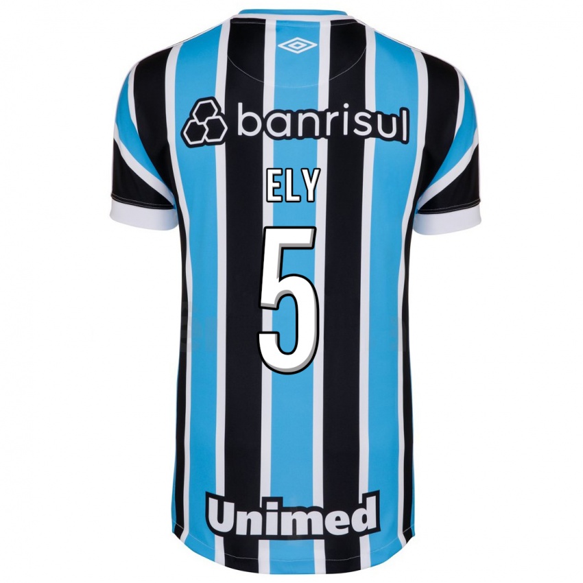Enfant Maillot Rodrigo Ely #5 Bleu Tenues Domicile 2023/24 T-Shirt Suisse