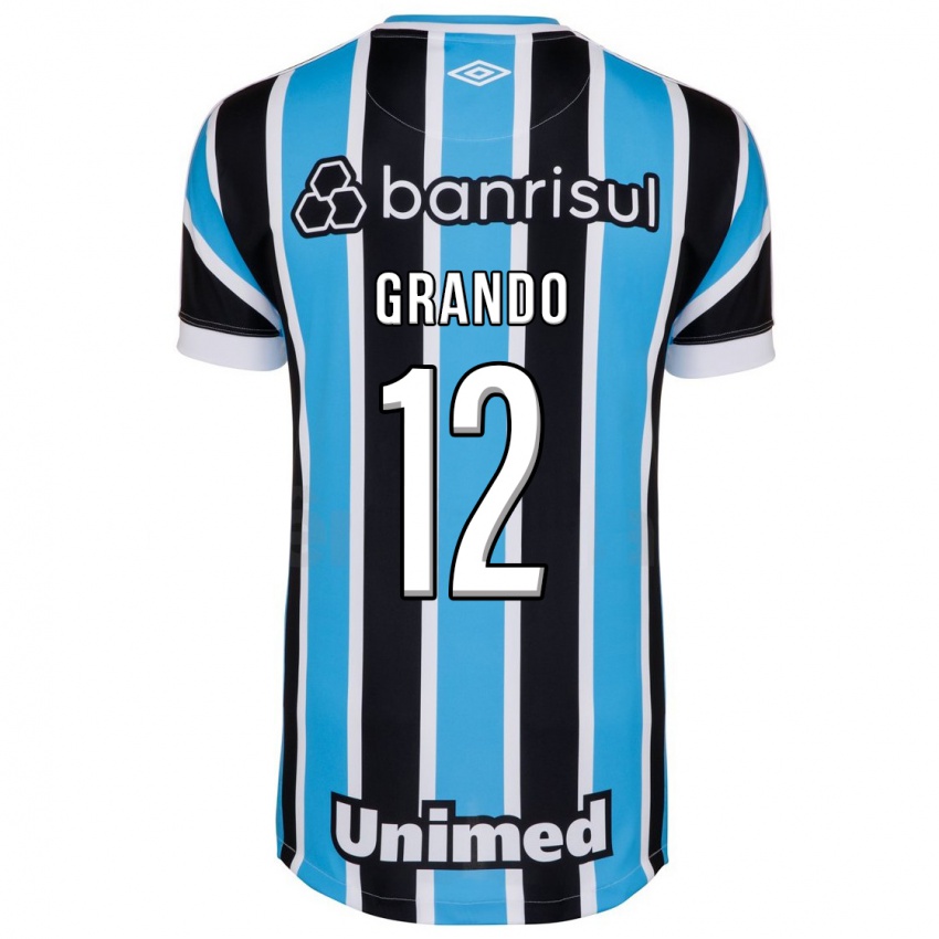 Enfant Maillot Gabriel Grando #12 Bleu Tenues Domicile 2023/24 T-Shirt Suisse