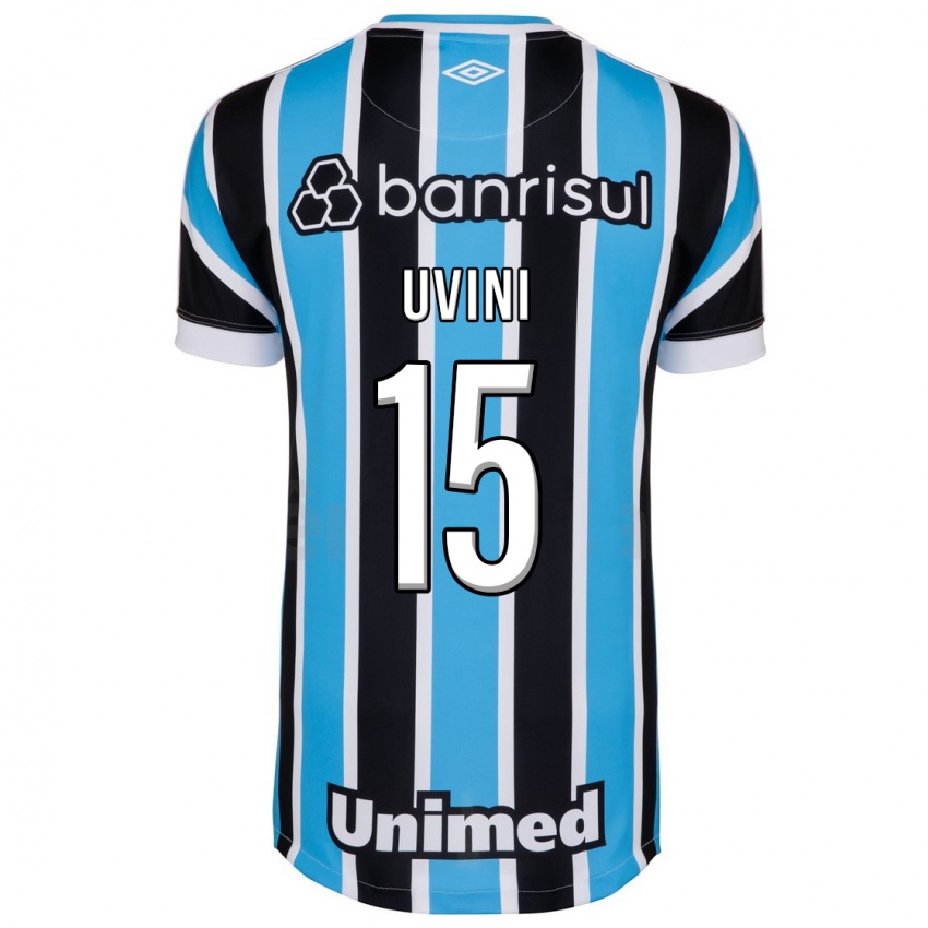Enfant Maillot Bruno Uvini #15 Bleu Tenues Domicile 2023/24 T-Shirt Suisse