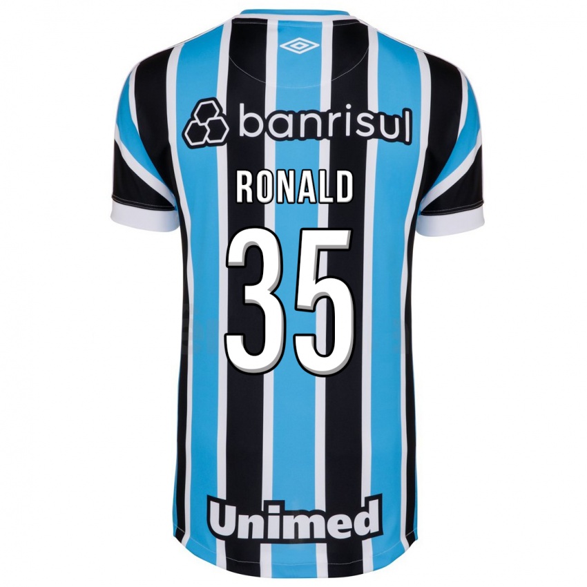 Enfant Maillot Ronald #35 Bleu Tenues Domicile 2023/24 T-Shirt Suisse