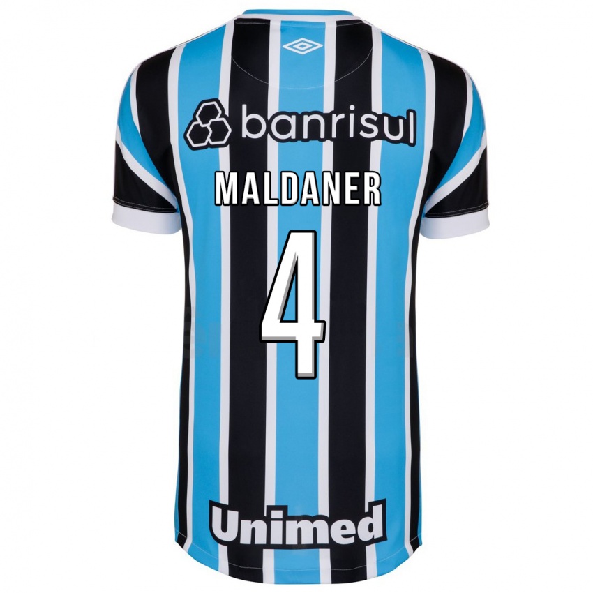 Enfant Maillot Pati Maldaner #4 Bleu Tenues Domicile 2023/24 T-Shirt Suisse