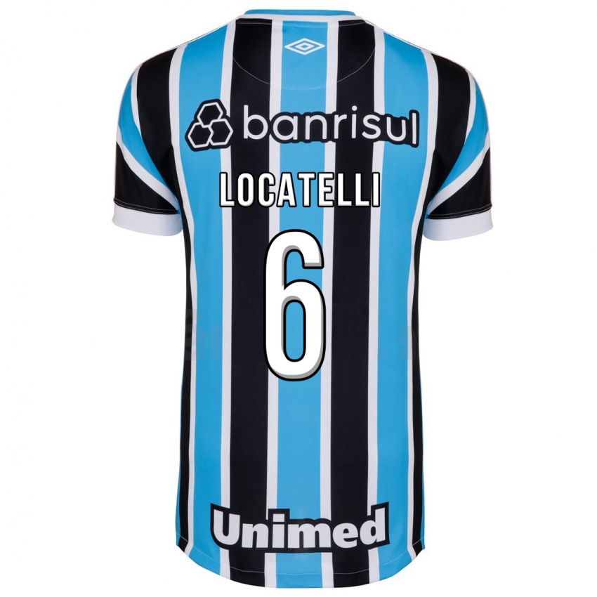 Enfant Maillot Natane Locatelli #6 Bleu Tenues Domicile 2023/24 T-Shirt Suisse