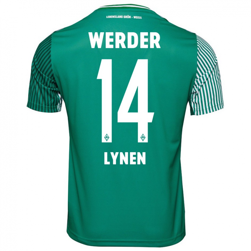 Enfant Maillot Senne Lynen #14 Vert Tenues Domicile 2023/24 T-Shirt Suisse