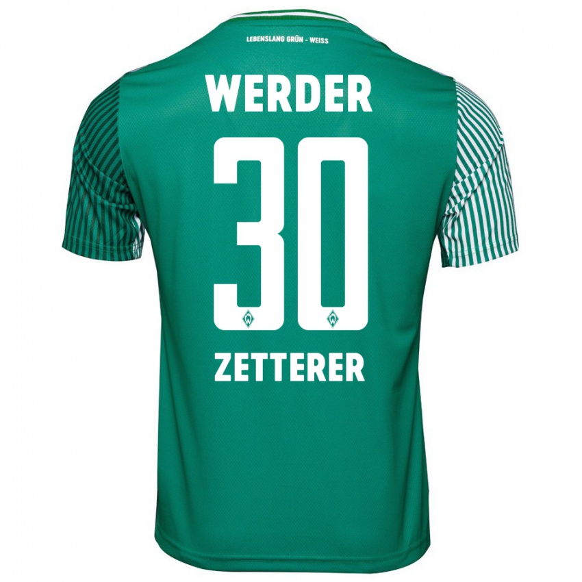 Kinder Michael Zetterer #30 Grün Heimtrikot Trikot 2023/24 T-Shirt Schweiz
