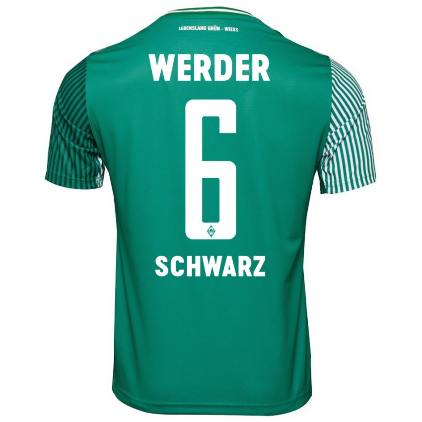 Kinder Ricardo-Felipe Schwarz #6 Grün Heimtrikot Trikot 2023/24 T-Shirt Schweiz