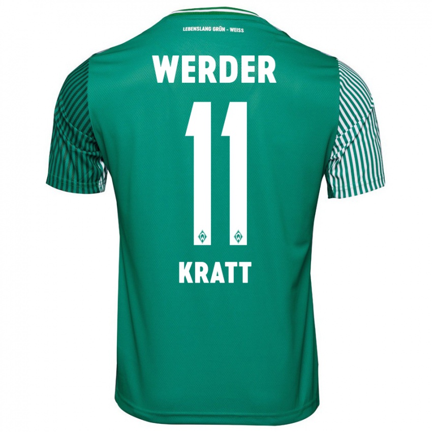 Kinder Ronan Kratt #11 Grün Heimtrikot Trikot 2023/24 T-Shirt Schweiz