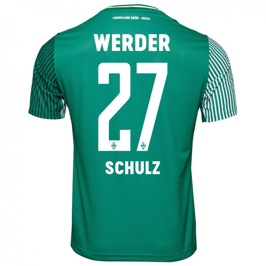 Kinder Ole Schulz #27 Grün Heimtrikot Trikot 2023/24 T-Shirt Schweiz