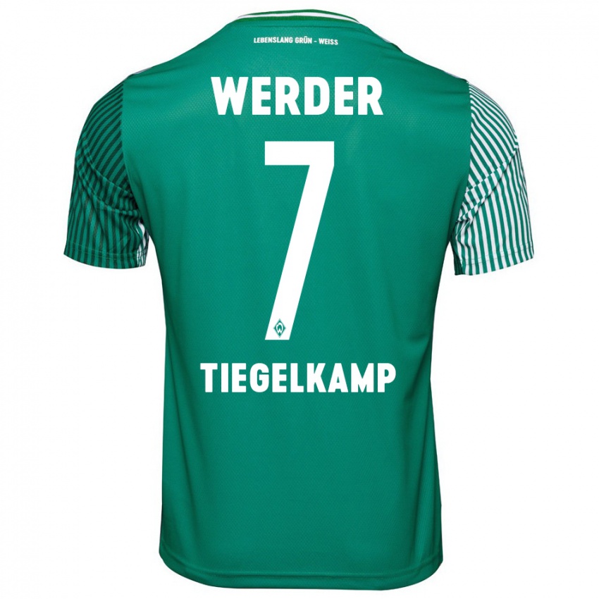 Kinder Maximilian Tiegelkamp #7 Grün Heimtrikot Trikot 2023/24 T-Shirt Schweiz