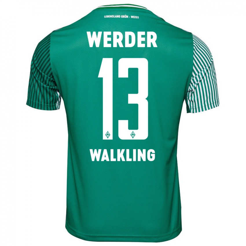Enfant Maillot Ricarda Walkling #13 Vert Tenues Domicile 2023/24 T-Shirt Suisse