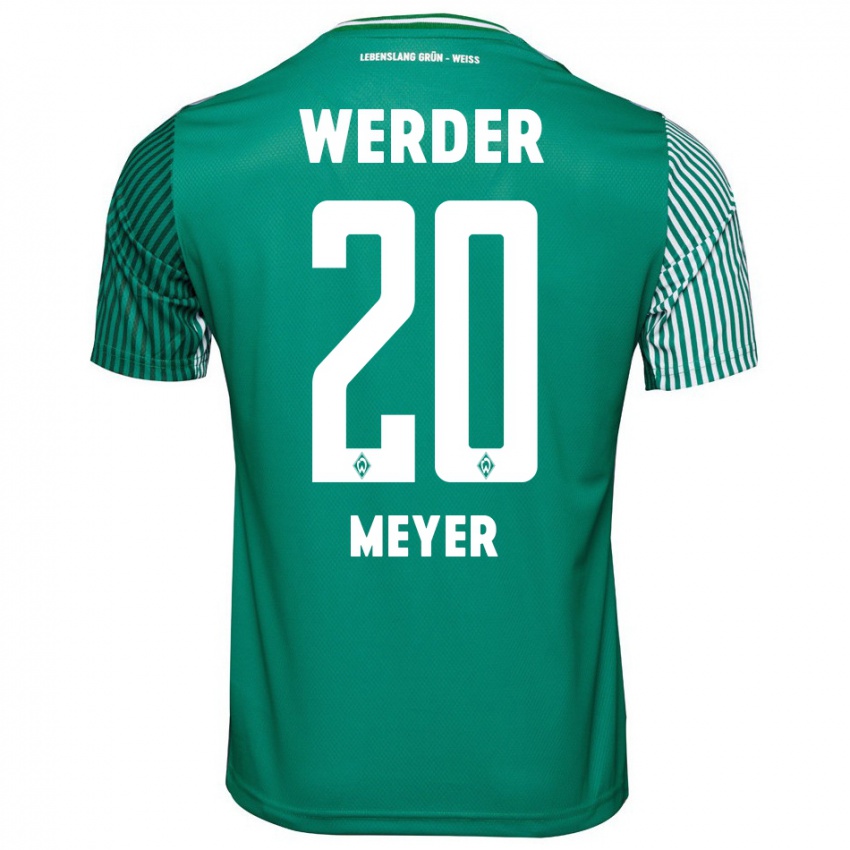 Enfant Maillot Christin Meyer #20 Vert Tenues Domicile 2023/24 T-Shirt Suisse