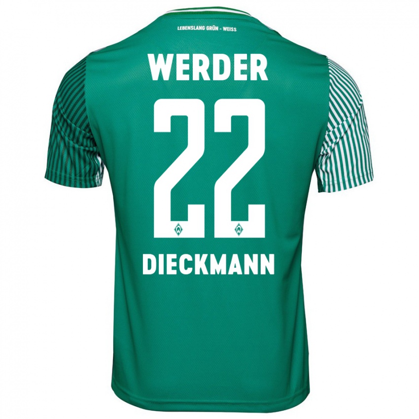 Kinder Rieke Dieckmann #22 Grün Heimtrikot Trikot 2023/24 T-Shirt Schweiz