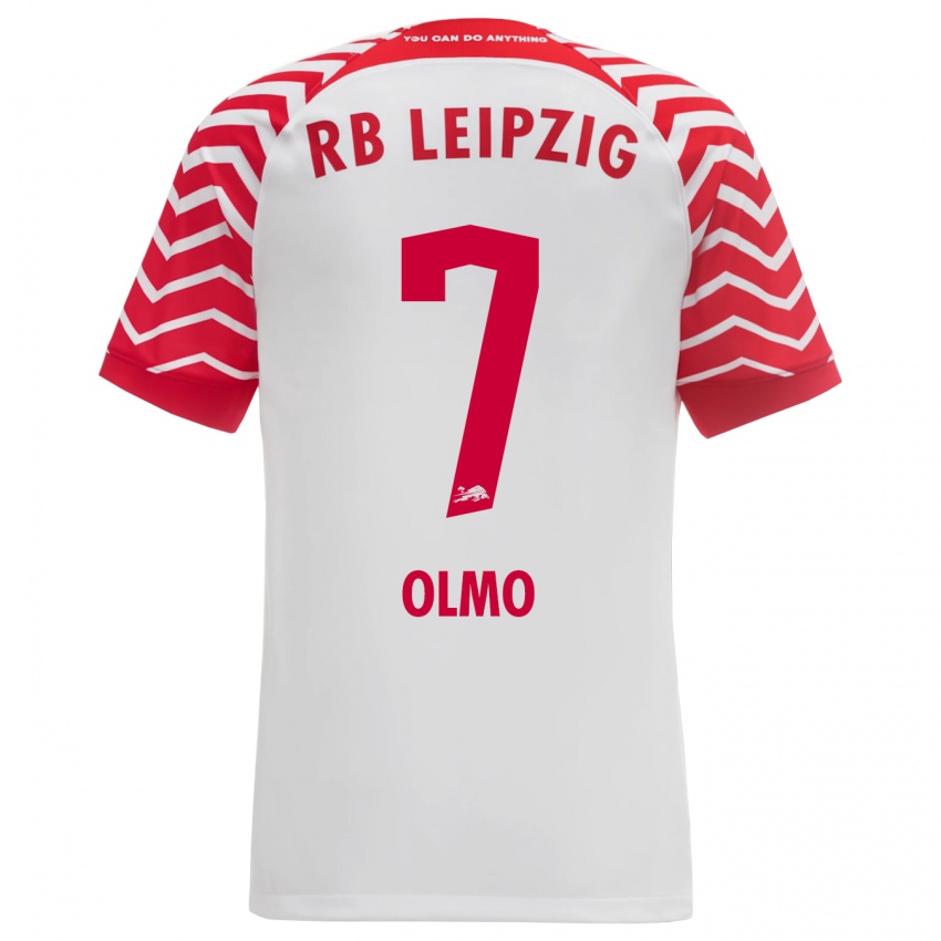 Kinder Dani Olmo #7 Weiß Heimtrikot Trikot 2023/24 T-Shirt Schweiz