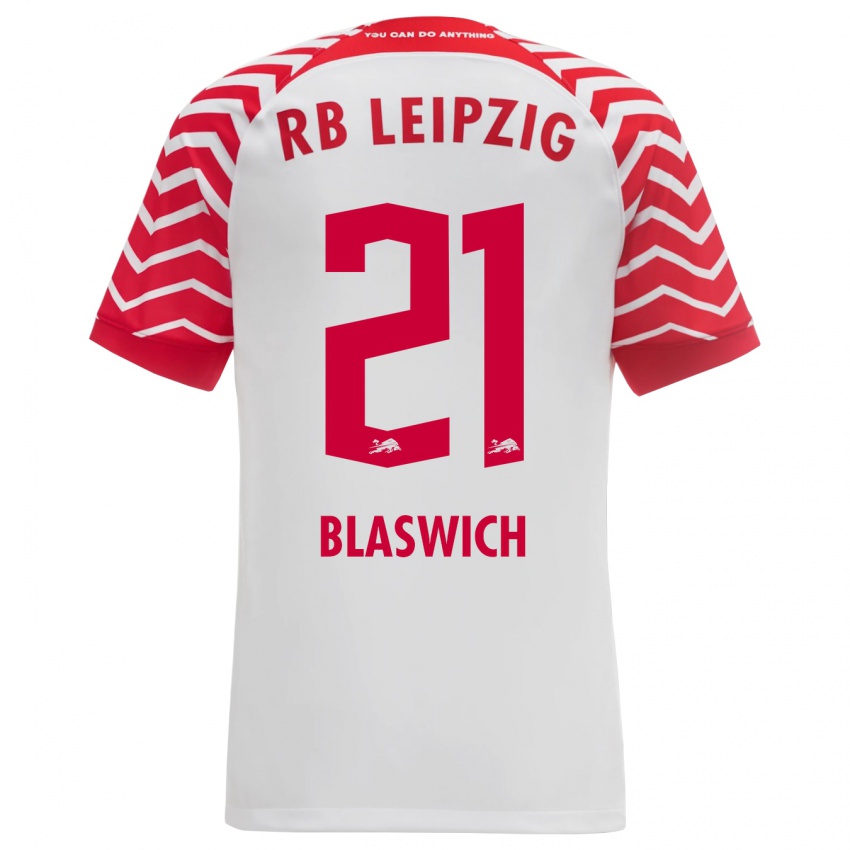 Kinder Janis Blaswich #21 Weiß Heimtrikot Trikot 2023/24 T-Shirt Schweiz