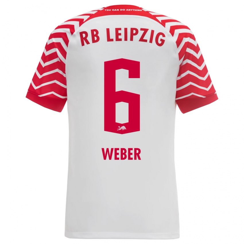 Kinder Samuel Weber #6 Weiß Heimtrikot Trikot 2023/24 T-Shirt Schweiz