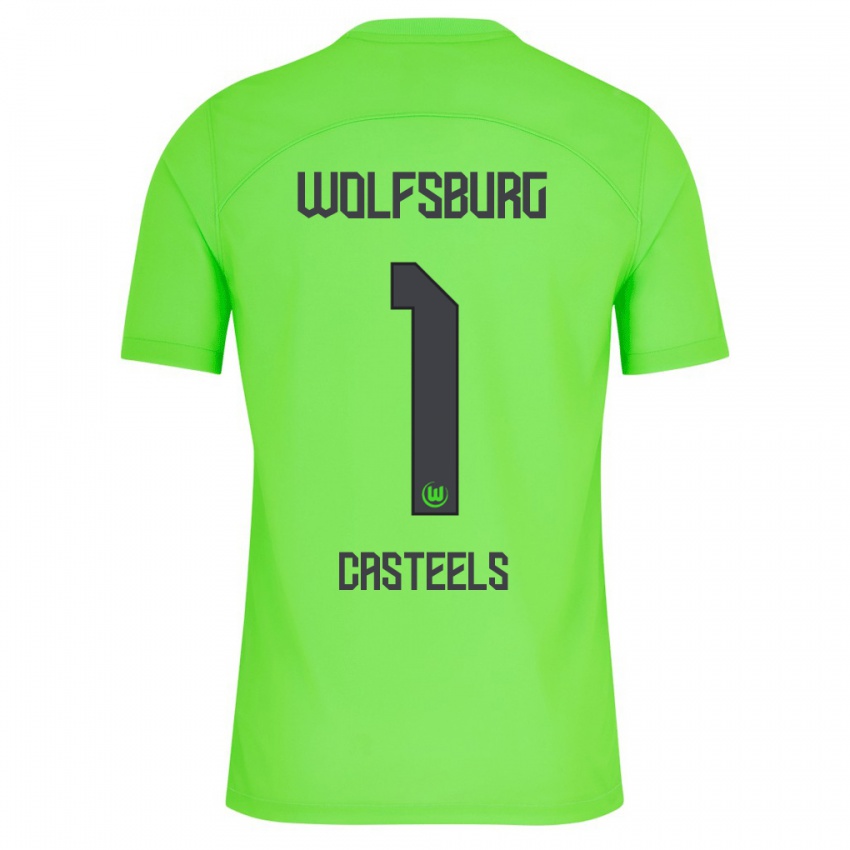 Kinder Koen Casteels #1 Grün Heimtrikot Trikot 2023/24 T-Shirt Schweiz