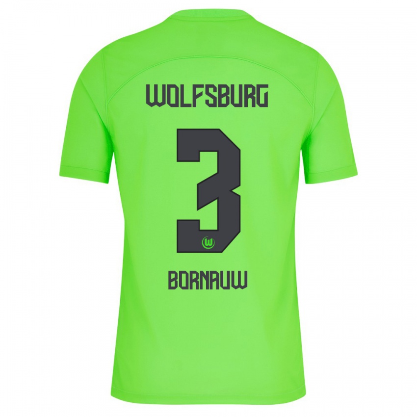Enfant Maillot Sebastiaan Bornauw #3 Vert Tenues Domicile 2023/24 T-Shirt Suisse