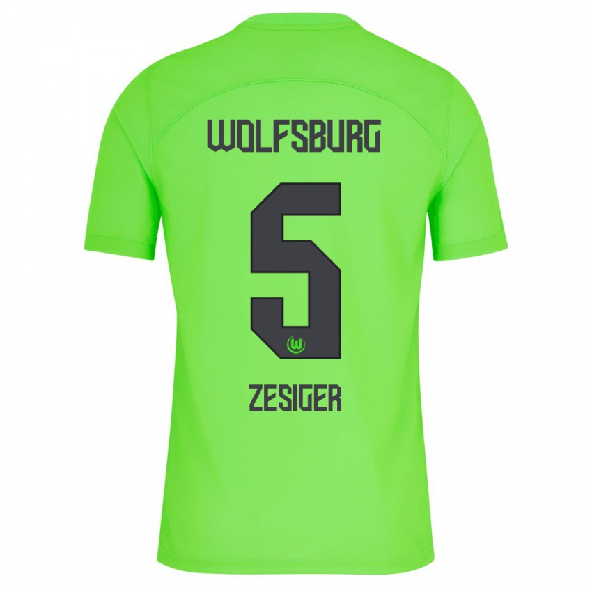 Kinder Cédric Zesiger #5 Grün Heimtrikot Trikot 2023/24 T-Shirt Schweiz