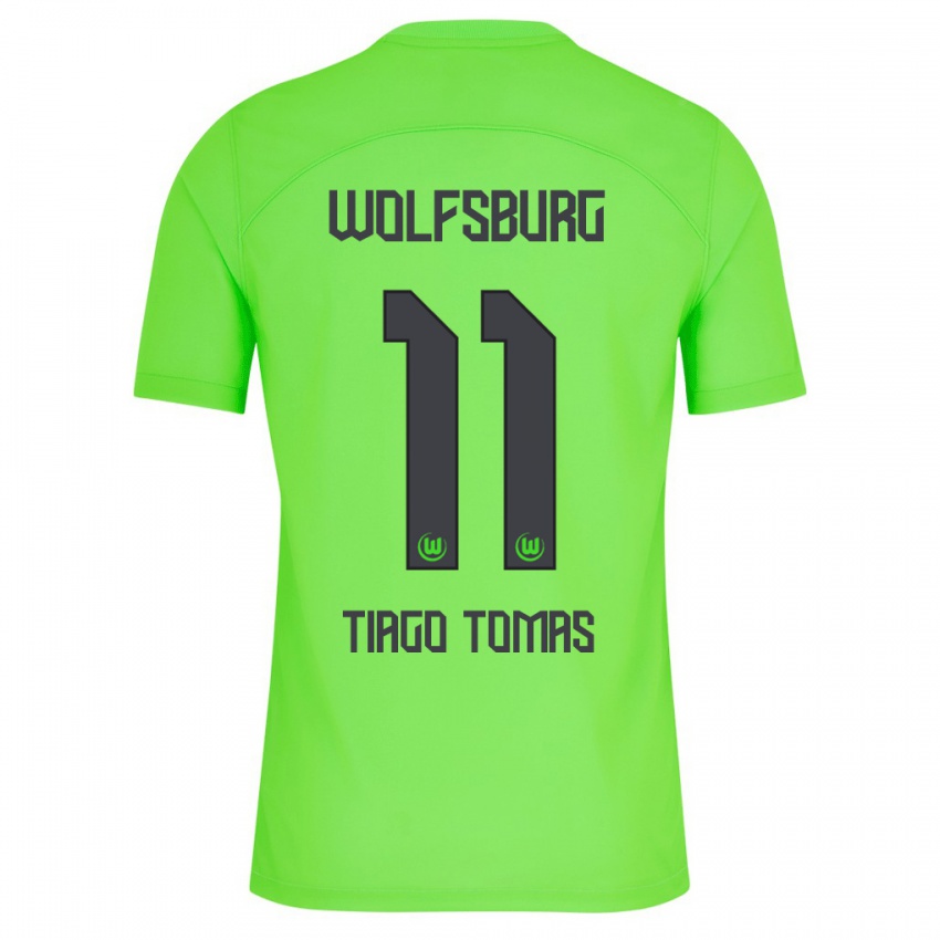Enfant Maillot Tiago Tomás #11 Vert Tenues Domicile 2023/24 T-Shirt Suisse