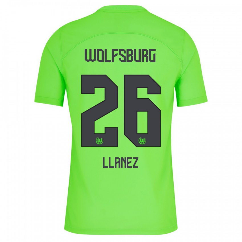 Enfant Maillot Ulysses Llanez #26 Vert Tenues Domicile 2023/24 T-Shirt Suisse