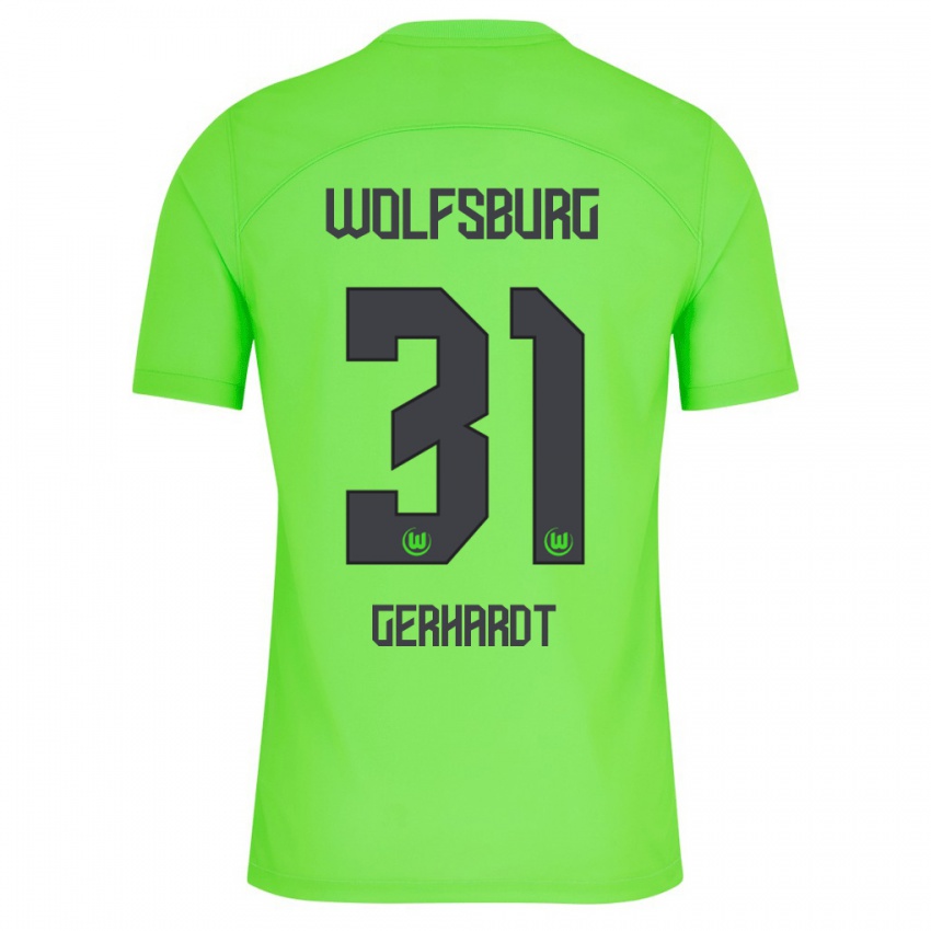 Kinder Yannick Gerhardt #31 Grün Heimtrikot Trikot 2023/24 T-Shirt Schweiz