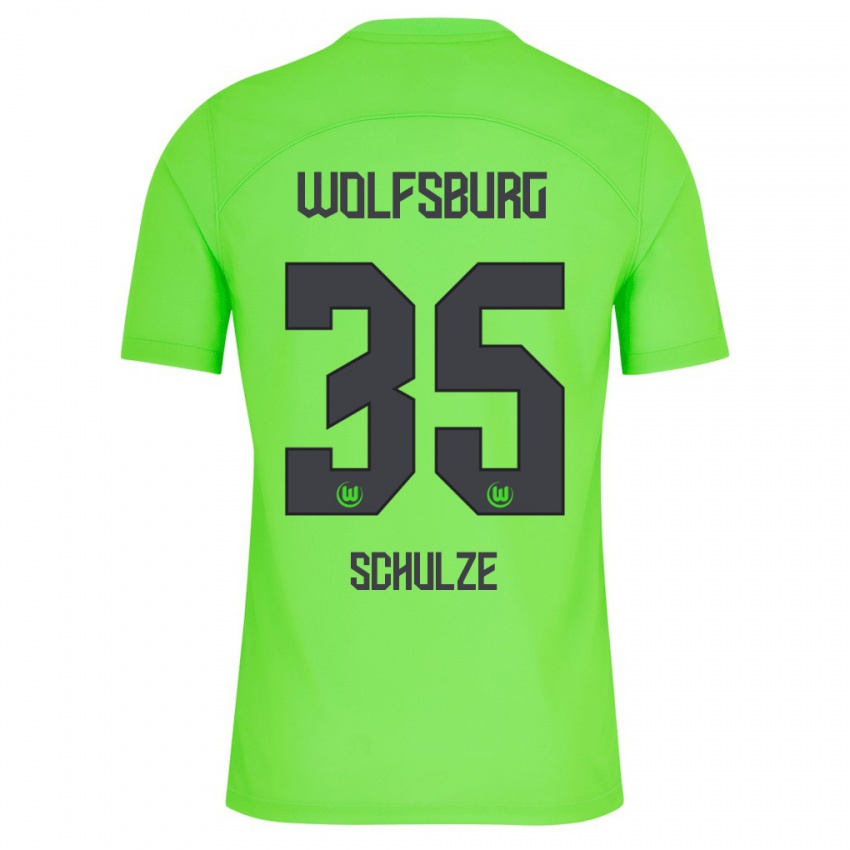 Enfant Maillot Philipp Schulze #35 Vert Tenues Domicile 2023/24 T-Shirt Suisse