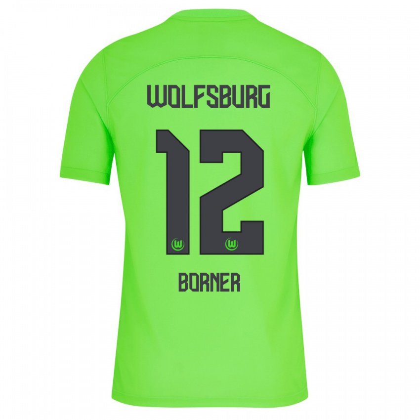 Enfant Maillot Benedikt Börner #12 Vert Tenues Domicile 2023/24 T-Shirt Suisse