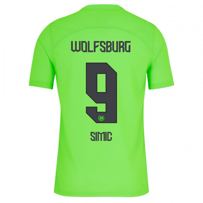 Kinder Karlo Simic #9 Grün Heimtrikot Trikot 2023/24 T-Shirt Schweiz