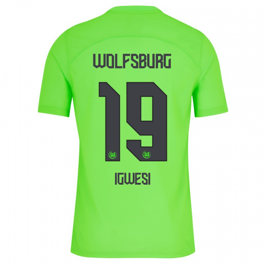 Enfant Maillot Tyrese Igwesi #19 Vert Tenues Domicile 2023/24 T-Shirt Suisse