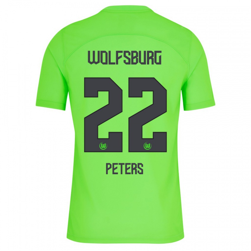 Kinder Laurin Peters #22 Grün Heimtrikot Trikot 2023/24 T-Shirt Schweiz