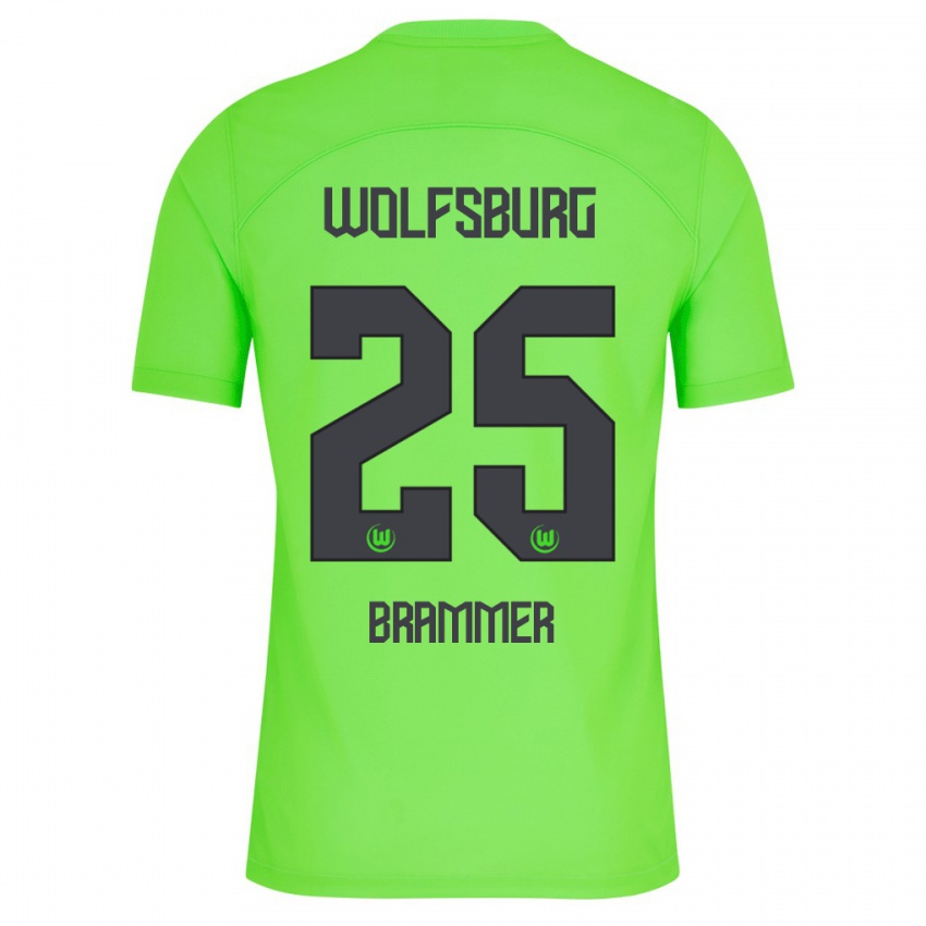 Enfant Maillot Ole Brammer #25 Vert Tenues Domicile 2023/24 T-Shirt Suisse