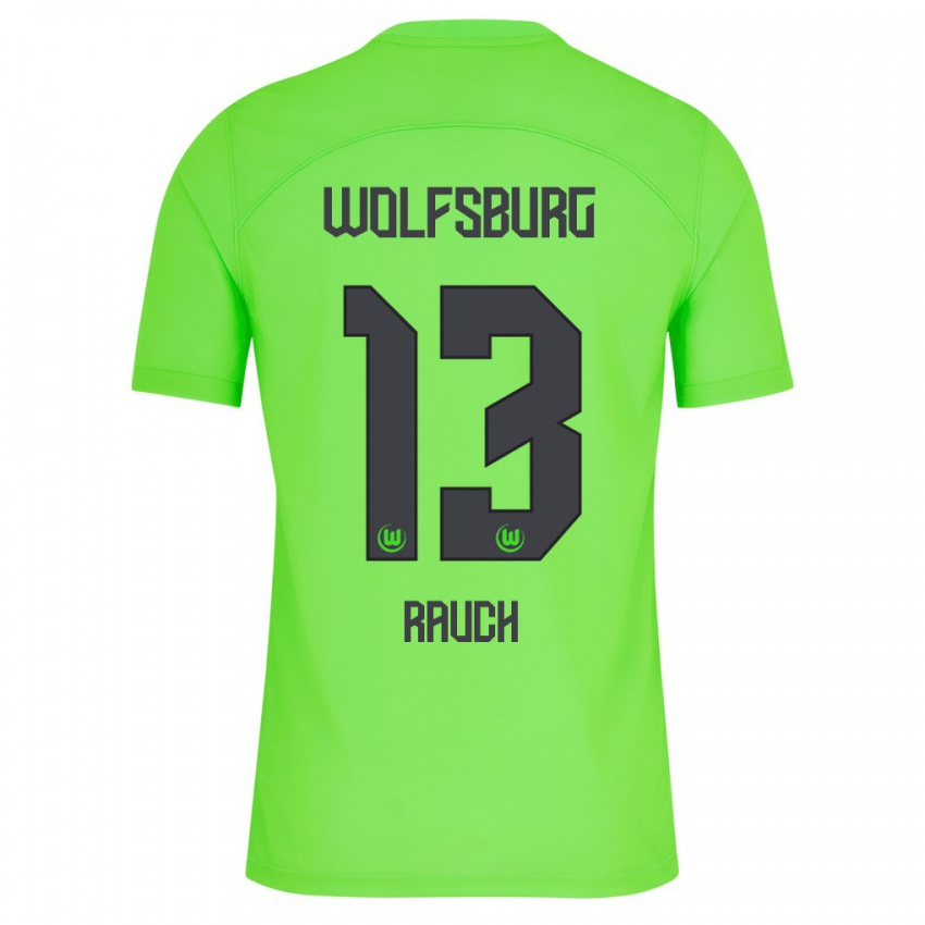 Enfant Maillot Felicitas Rauch #13 Vert Tenues Domicile 2023/24 T-Shirt Suisse