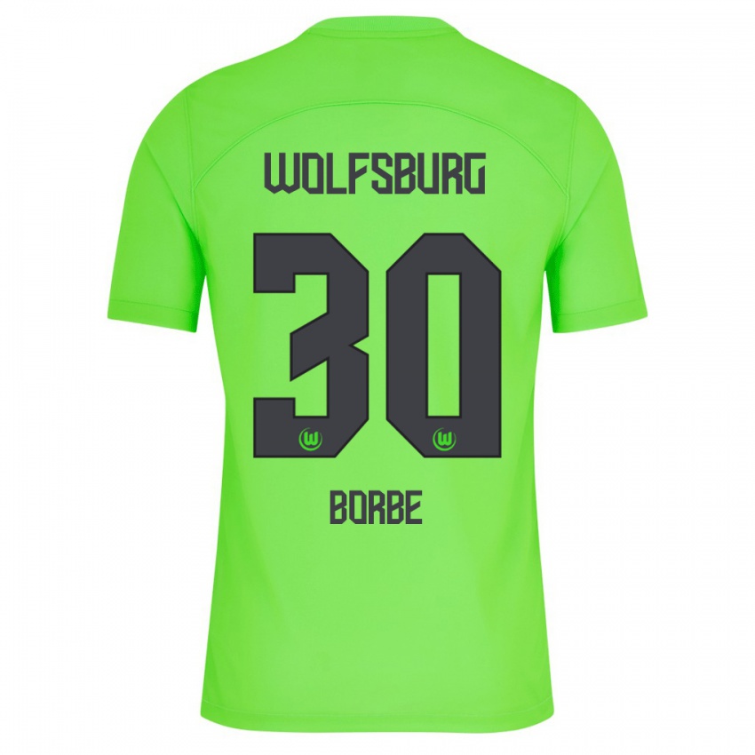 Enfant Maillot Anneke Borbe #30 Vert Tenues Domicile 2023/24 T-Shirt Suisse
