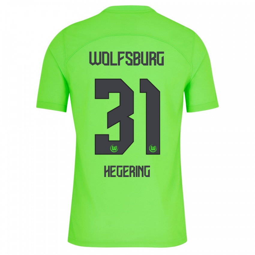 Enfant Maillot Marina Hegering #31 Vert Tenues Domicile 2023/24 T-Shirt Suisse
