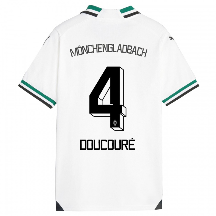 Kinder Mamadou Doucouré #4 Weiß Grün Heimtrikot Trikot 2023/24 T-Shirt Schweiz