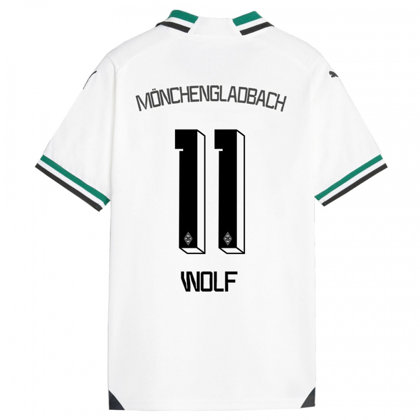 Kinder Hannes Wolf #11 Weiß Grün Heimtrikot Trikot 2023/24 T-Shirt Schweiz