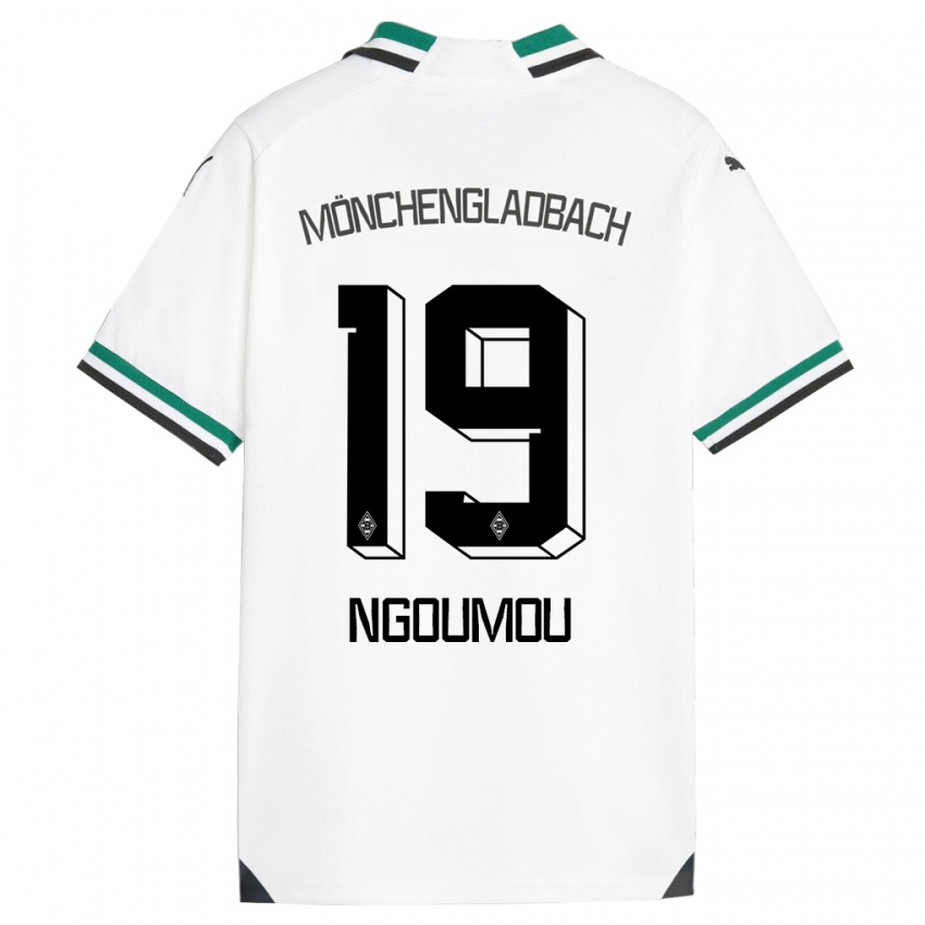 Kinder Nathan Ngoumou #19 Weiß Grün Heimtrikot Trikot 2023/24 T-Shirt Schweiz