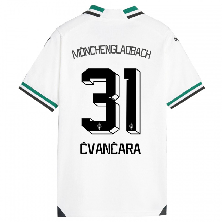 Kinder Tomas Cvancara #31 Weiß Grün Heimtrikot Trikot 2023/24 T-Shirt Schweiz