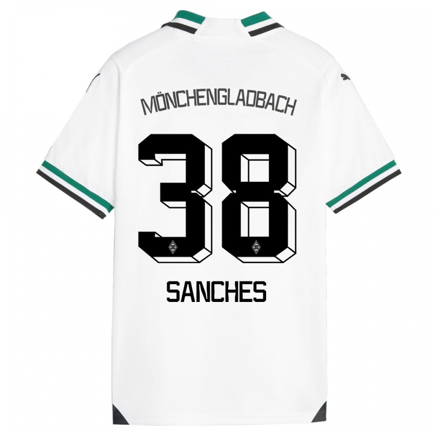 Kinder Yvandro Borges Sanches #38 Weiß Grün Heimtrikot Trikot 2023/24 T-Shirt Schweiz