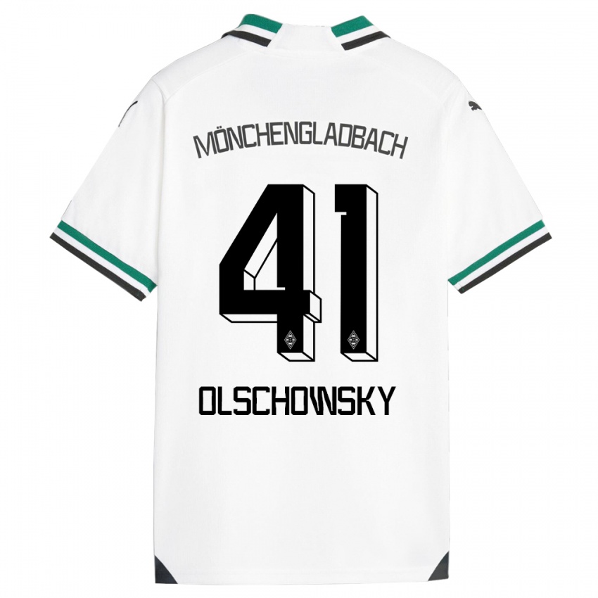 Kinder Jan Olschowsky #41 Weiß Grün Heimtrikot Trikot 2023/24 T-Shirt Schweiz