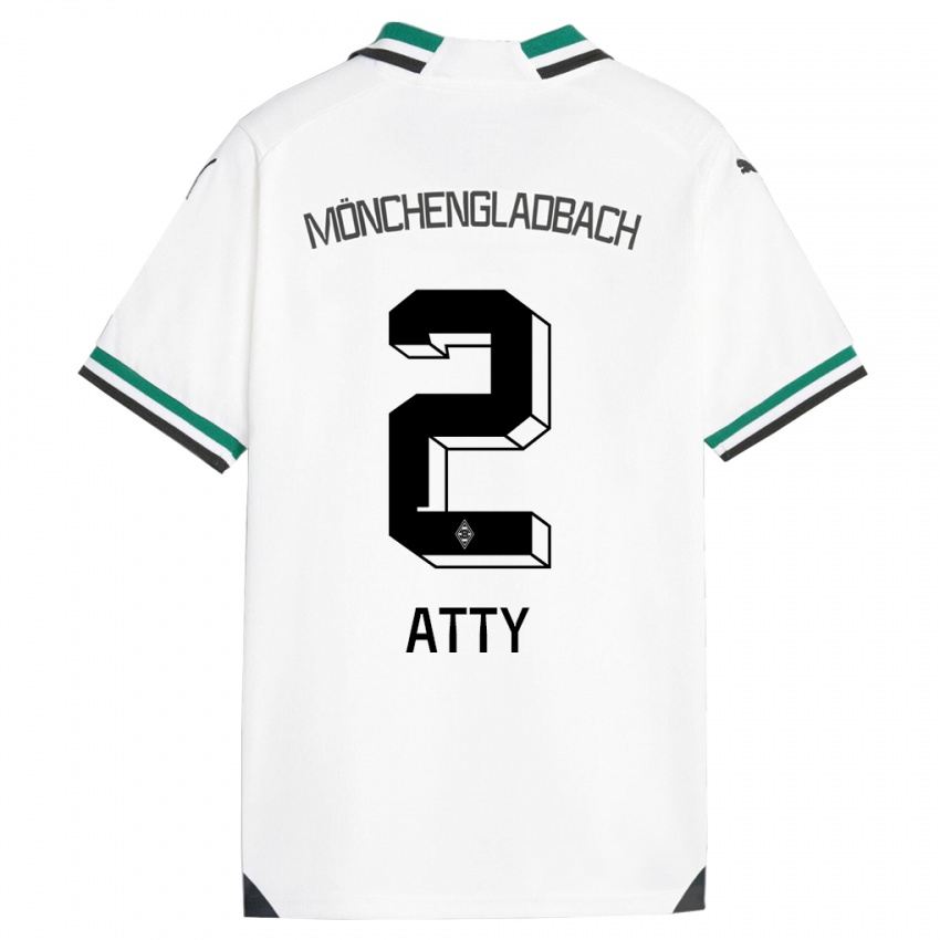 Enfant Maillot Yassir Atty #2 Blanc Vert Tenues Domicile 2023/24 T-Shirt Suisse