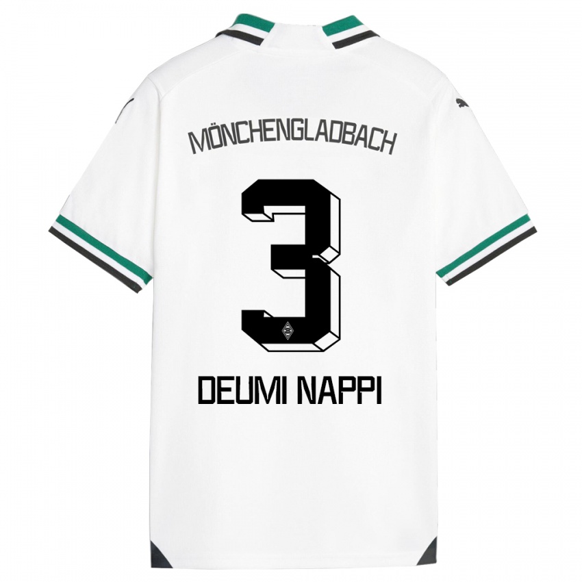 Kinder Dimitrie Deumi Nappi #3 Weiß Grün Heimtrikot Trikot 2023/24 T-Shirt Schweiz