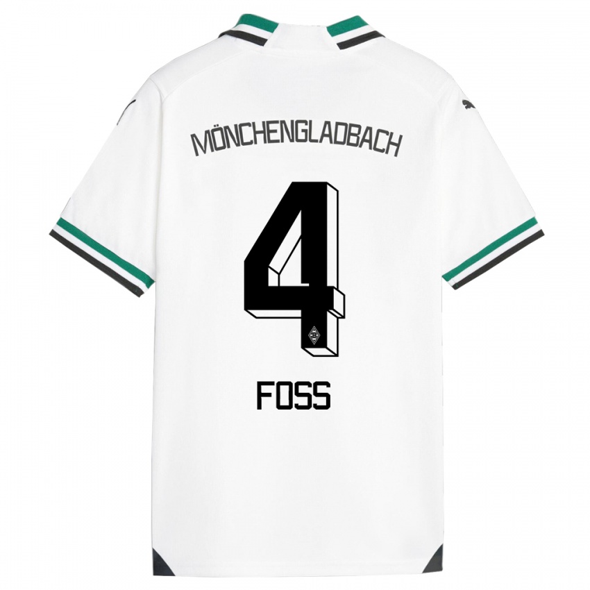 Kinder Jonathan Foss #4 Weiß Grün Heimtrikot Trikot 2023/24 T-Shirt Schweiz
