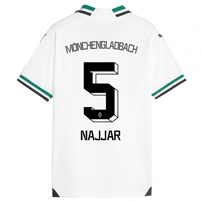 Kinder Jamil Najjar #5 Weiß Grün Heimtrikot Trikot 2023/24 T-Shirt Schweiz
