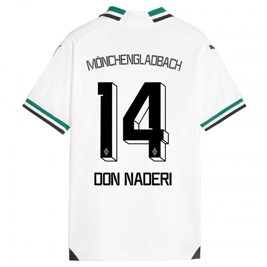 Kinder Ryan Don Naderi #14 Weiß Grün Heimtrikot Trikot 2023/24 T-Shirt Schweiz