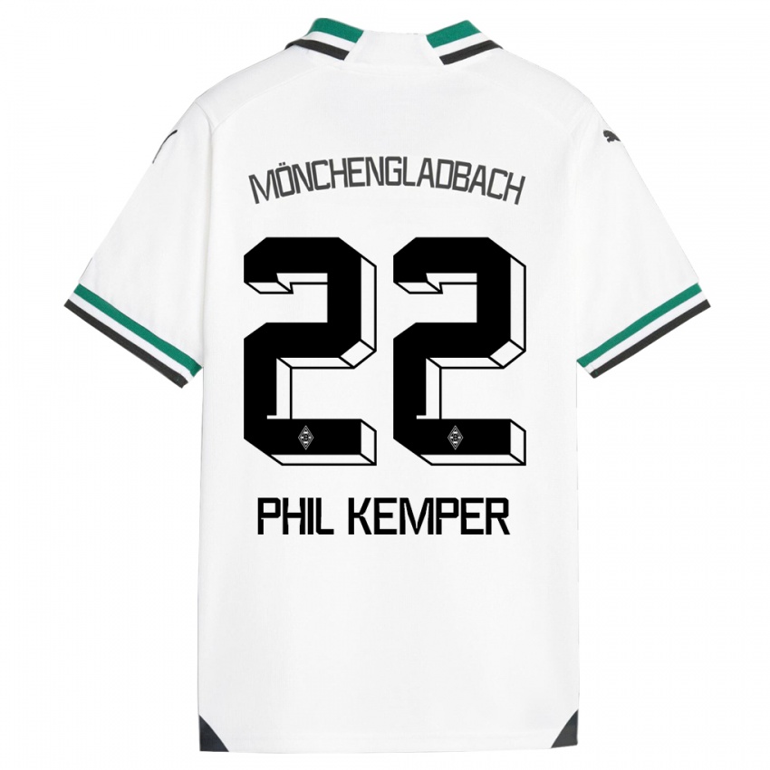 Kinder Phil Kemper #22 Weiß Grün Heimtrikot Trikot 2023/24 T-Shirt Schweiz