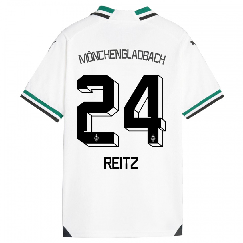 Kinder Tony Reitz #24 Weiß Grün Heimtrikot Trikot 2023/24 T-Shirt Schweiz