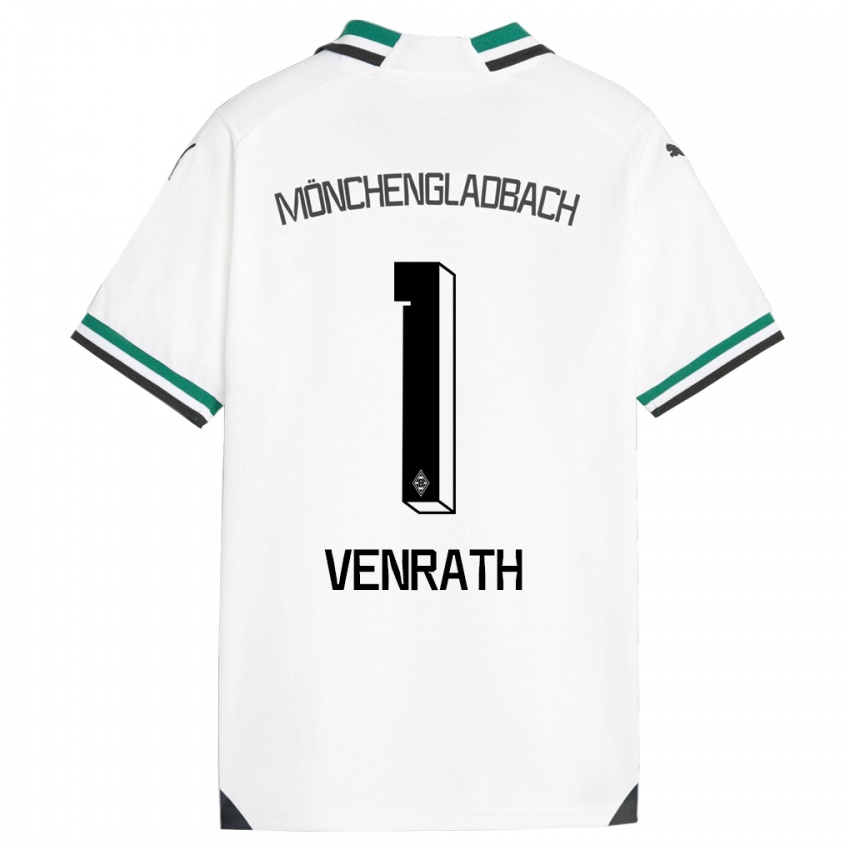 Enfant Maillot Lisa Venrath #1 Blanc Vert Tenues Domicile 2023/24 T-Shirt Suisse