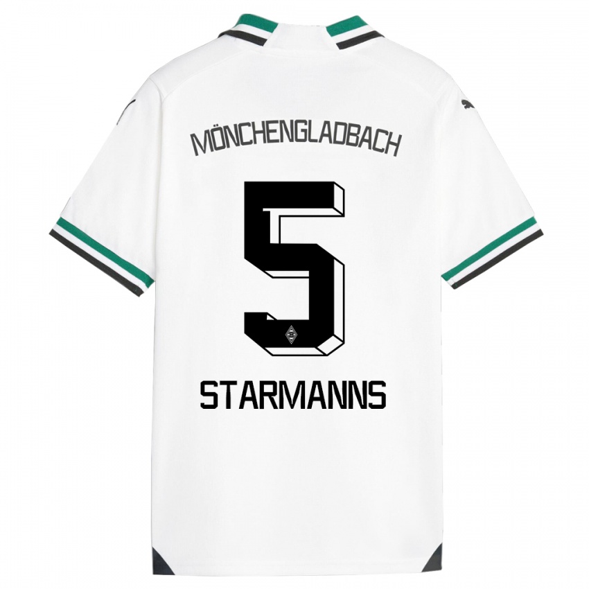 Enfant Maillot Sandra Starmanns #5 Blanc Vert Tenues Domicile 2023/24 T-Shirt Suisse